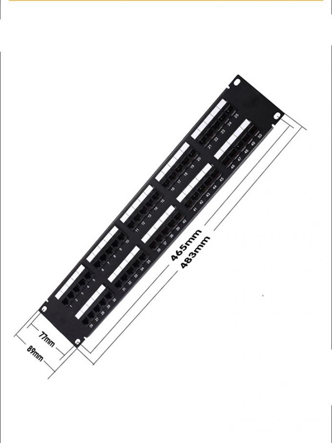 19Inch 2U 50Port Patch Panel RJ11 Rack Voice Patch Panels ... rj11 rack wiring 