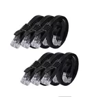 Black 1M Cat6 Flat Patch Cord UTP Ethernet category 6 Flat Patch Cable