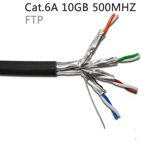 10GB 500MHz CAT6A U/FTP Solid Cables Cat 6A Copper wires AWG23 LSOH