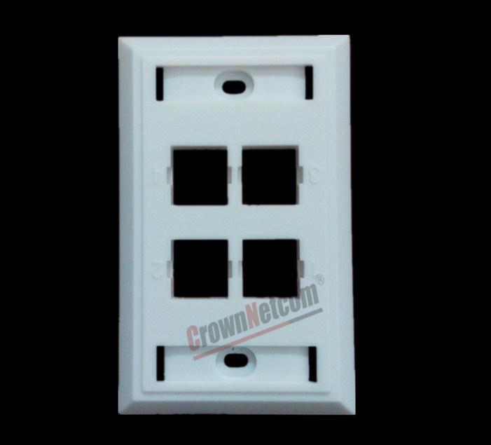 4Ports Network US Wall Plates For RJ45 Keystone Jacks ABS Face Plate