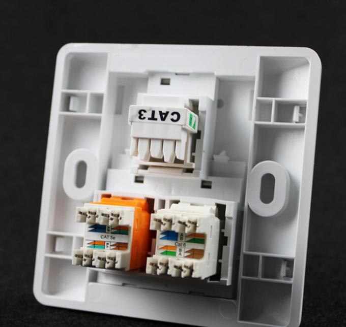 3 Ports Network 86X86 Type RJ45 Faceplates For Network Keystone Jacks