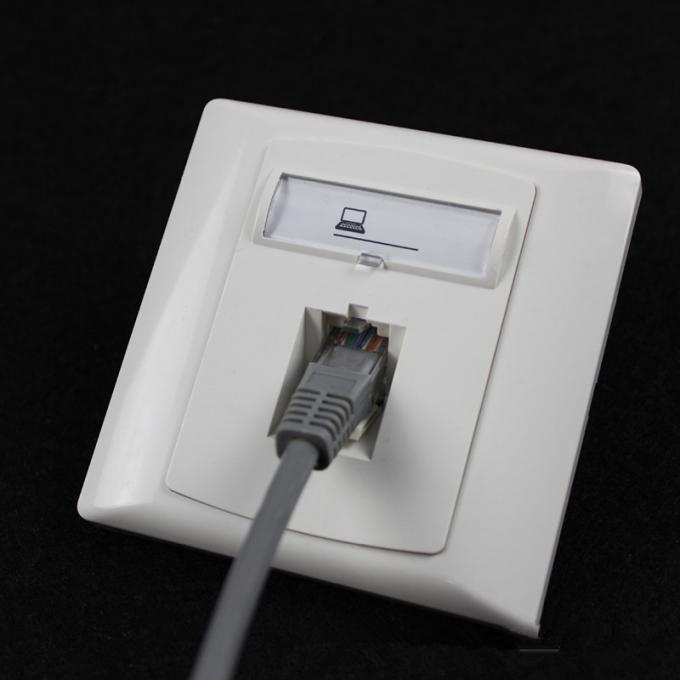 2 Ports Network 86X86 German Style Double Ports RJ45 Faceplates For