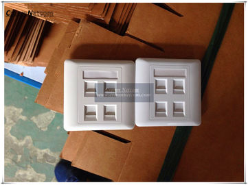 4 Ports Network 86X86 Type RJ45 Faceplates For Network Keystone Jacks UK Type Face plate