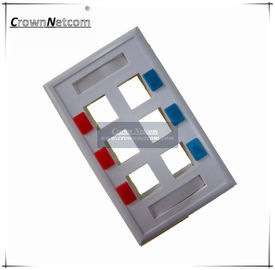 6 Ports Network US Type RJ45 Faceplates For Network Keystone Jacks ABS Ethernet Face Plate