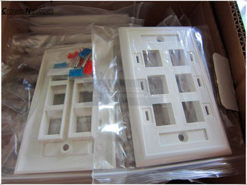 6 Ports Network US Type RJ45 Faceplates For Network Keystone Jacks ABS Ethernet Face Plate