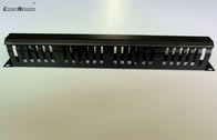 19Inch 1U Metal Cable Manager Black Wiring Rack Management