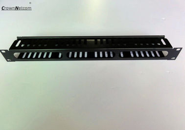 19Inch 1U Metal Cable Manager Black Wiring Rack Management