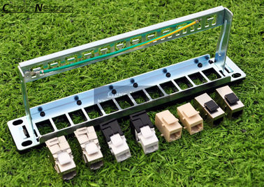 12ports blank patch panel for cat.5e/cat.6 keystone modules 10" Inch Rack Mount Panels