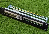 12ports blank patch panel for cat.5e/cat.6 keystone modules 10" Inch Rack Mount Panels