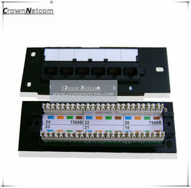 Network 6Port mini patch panel Cat5e 6ports patch panel FLUKE Test RJ45 Category 5e Mini Patch panels