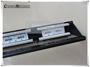 Telecom Cat5e 24Port Patch Panel UTP Project Patch Panel With Support Bar Pass Fluke Test Category 5e RJ45 Patch Panels