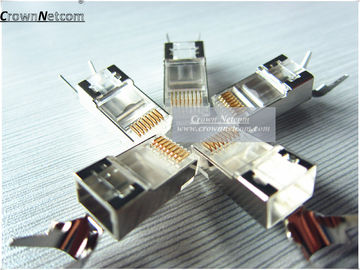 RJ45 Cat 6a Connector 8P8C Shielded Connectors Cat 6a Crystal  Plugs