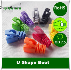 8 Colors RoHS U Boots Cat6 Shielded Boots 7.5MM Colorful U Sheath Shielded Boots