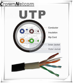 Category 5e Outdoor Cable Double Jackets Solid 4 pair 24awg waterproof utp CAT5E outdoor cable Black External Cable