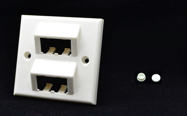 Network RJ45 4Port Face Plates ABS White Modular Face Plates For Networking system