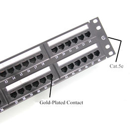 Network Rack Cat5e RJ45 48Port Patch Panel Fluke Pass UTP Modular Patch Panels With 2 bars