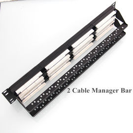 Network Rack Cat5e RJ45 48Port Patch Panel Fluke Pass UTP Modular Patch Panels With 2 bars