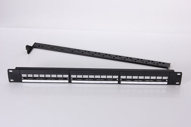 Network 19Inch 24Port RJ45 Blank Patch Panel Rack Patch Panels With Support Bar for Cat6 cat5e cabling