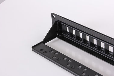 Network 19Inch 24Port RJ45 Blank Patch Panel Rack Patch Panels With Support Bar for Cat6 cat5e cabling