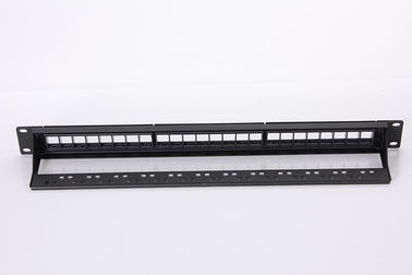 Network 19Inch 24Port RJ45 Blank Patch Panel Rack Patch Panels With Support Bar for Cat6 cat5e cabling