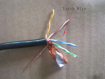 Cat5e STP Cable AL-FOIL Shielded Layer CCA Braiding Solid Copper Conductor 24AWG Twisted Pair Cables