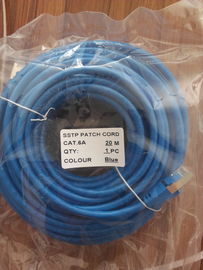 20M RJ45 Cat6A SSTP Patch Cord 6 Colors 20Meters Cat6A Patch Cable Shielded Patch Lead