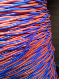 Cabinet Cables Purple/Orange Telephone Cable 0.65MM Tined copper PVC +Nylon jacket Twisted