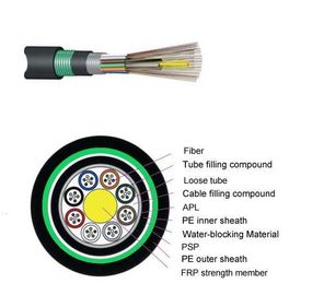 Outdoor Non-Metallic Strength Member Armored Fiber Cable Fibra Cable GYFTA53