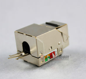 Cat6 Jacks Shielded RJ45  90 Degree 50u Gold Plated Network Keystone Modular Jacks