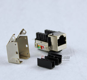 Cat6 Jacks Shielded RJ45  90 Degree 50u Gold Plated Network Keystone Modular Jacks