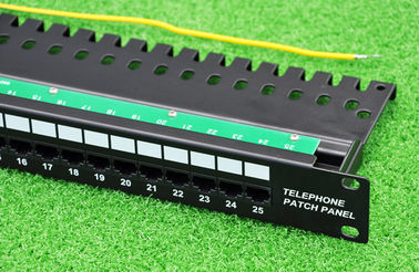 Cat3 25port Telephone Voice Data Patch Panels 19Inch Rack Patch Panels RJ11 Category 3 Patch Panel