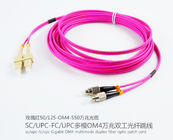 OM4 Duplex MM Fiber Patch Cords Rosy SC/FC/LC/ST 50/125 Optic Fiber Patch Cables