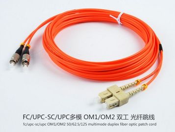 RoHs Telecom Fiber Patch Cords SC FC LC ST Mutlimode Duplex Optical Patch Cables