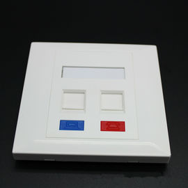 2 Ports Network 86X86 Type Double Ports RJ45 Faceplates For Network Keystone Jacks UK Type Face plate