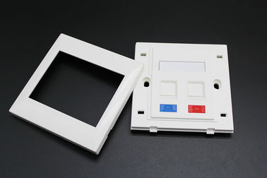 2 Ports Network 86X86 Type Double Ports RJ45 Faceplates For Network Keystone Jacks UK Type Face plate