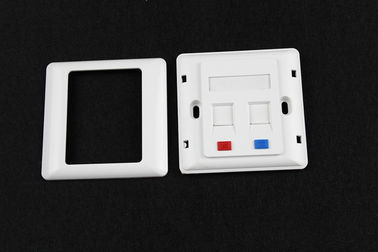 2 Ports Network 86X86 AMP Type Double Ports RJ45 Faceplates For Network Keystone Jacks UK Type Face plate