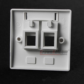 New Telecom Standard 2ports RJ45 Face Plates 3MTYPE RoHs ABS Material Double Ports Face Plate 86X86