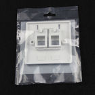 New Telecom Standard 2ports RJ45 Face Plates 3MTYPE RoHs ABS Material Double Ports Face Plate 86X86