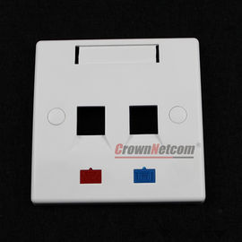 New Telecom Standard 2ports RJ45 Face Plates 3MTYPE RoHs ABS Material Double Ports Face Plate 86X86