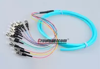 Telecom Standard ST Pigtails ST/UPC OM3 Fiber Patch Cords 50/125 12Cores 1.5M Fiber Pigtails ST 12 Core Patch Cables