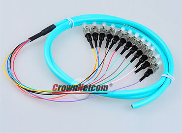 Telecom Standard ST Pigtails ST/UPC OM3 Fiber Patch Cords 50/125 12Cores 1.5M Fiber Pigtails ST 12 Core Patch Cables