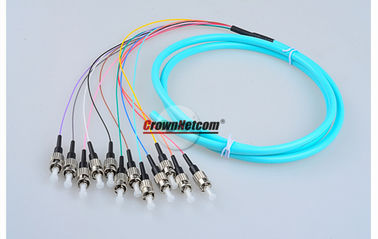 Telecom Standard ST Pigtails ST/UPC OM3 Fiber Patch Cords 50/125 12Cores 1.5M Fiber Pigtails ST 12 Core Patch Cables