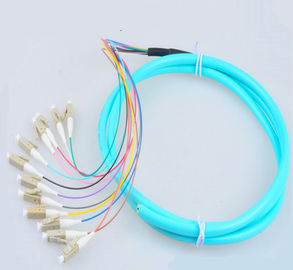 Telecom Standard LC Pigtails LC/UPC OM3 Fiber Patch Cords 50/125 12Cores 1.5M Fiber Pigtails ST 12 Core Patch Cables