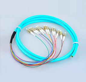 Telecom Standard LC Pigtails LC/UPC OM3 Fiber Patch Cords 50/125 12Cores 1.5M Fiber Pigtails ST 12 Core Patch Cables