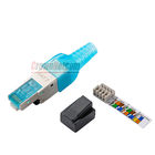 Toolless 8P8C Cat7 Cat6A RJ45 Connectors Shielded For 22AWG-24AWG Lan Cables