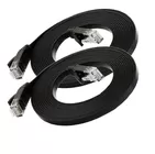 Black 1M Cat6 Flat Patch Cord UTP Ethernet category 6 Flat Patch Cable