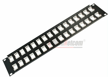 19"  UTP/STP 32Port  Unload Modular Blank Patch Panel Available For Cat5e Cat6 Couplers and Keystone Jacks