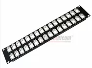 19"  UTP/STP 32Port  Unload Modular Blank Patch Panel Available For Cat5e Cat6 Couplers and Keystone Jacks