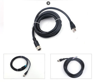 M12 to RJ45 Sensors Ethernet Cables RJ45 8 Pin Cat6 Patch Cord M12 to RJ45 Sensors Connection Cable 2m