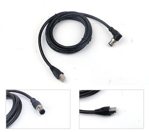 M12 to RJ45 Sensors Ethernet Cables RJ45 8 Pin Cat6 Patch Cord M12 to RJ45 Sensors Connection Cable 2m